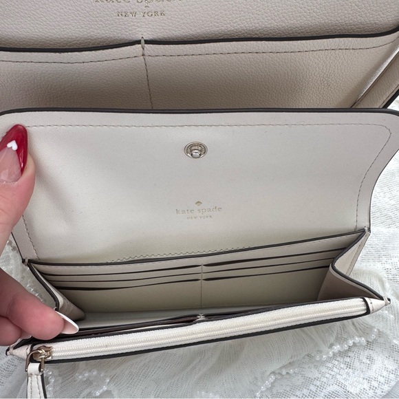 Kate Spade Bailey Textured Leather Shoulder Bag - Parchment White - Picture 6 of 9